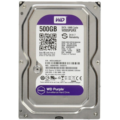 HDD PC 3.5 inch WD 500G PURPLE Dày Công ty (Chuyên Camera)