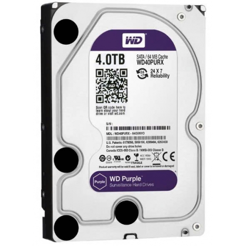 HDD WD Purple 4TB 3.5 inch SATA III 64MB Cache 5400RPM WD40PURZ (Công ty)